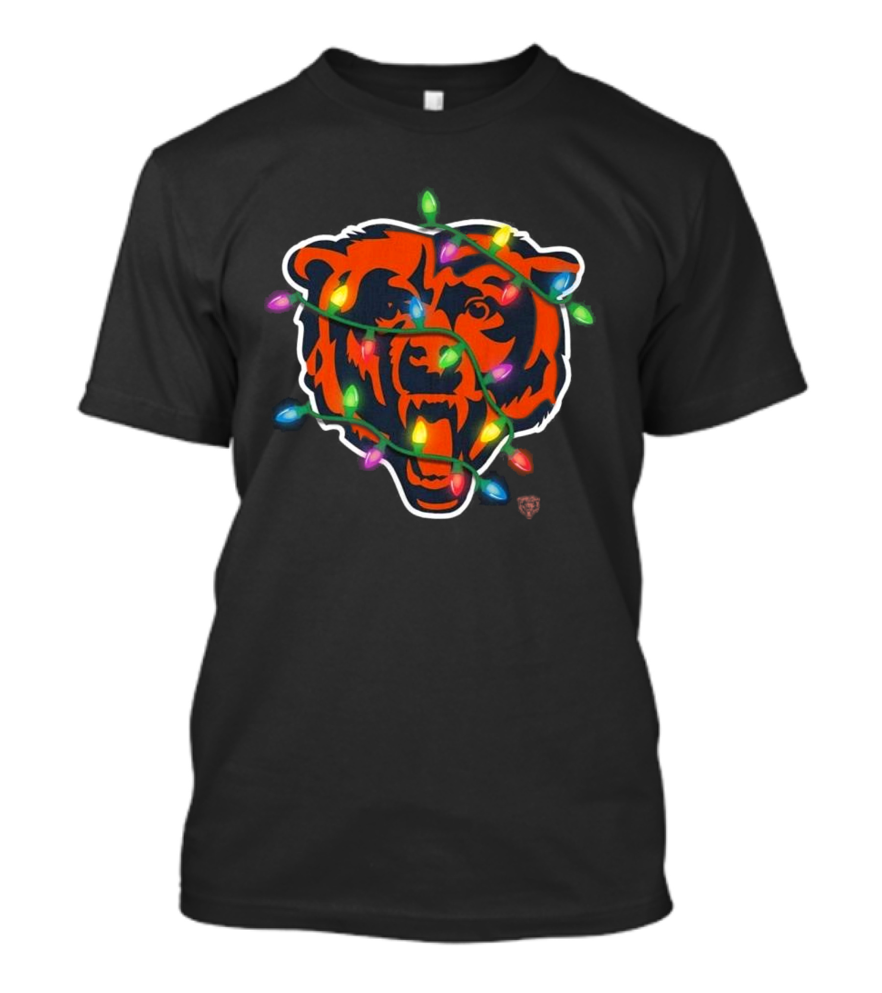 Chicago Bears Festive Holiday Lights T-Shirt