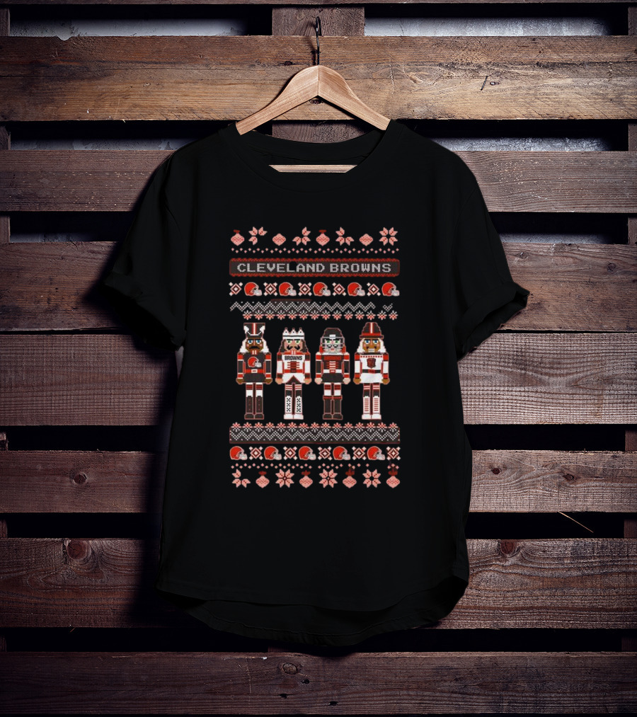 Cleveland Browns NFL Nutcracker Holiday Ugly Sweater T-Shirt