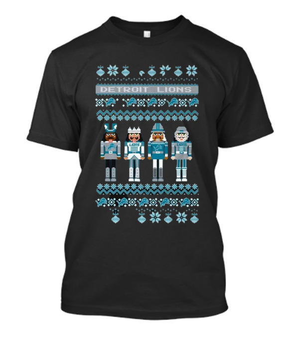 Detroit Lions NFL Nutcracker Holiday Ugly Sweater T-Shirt
