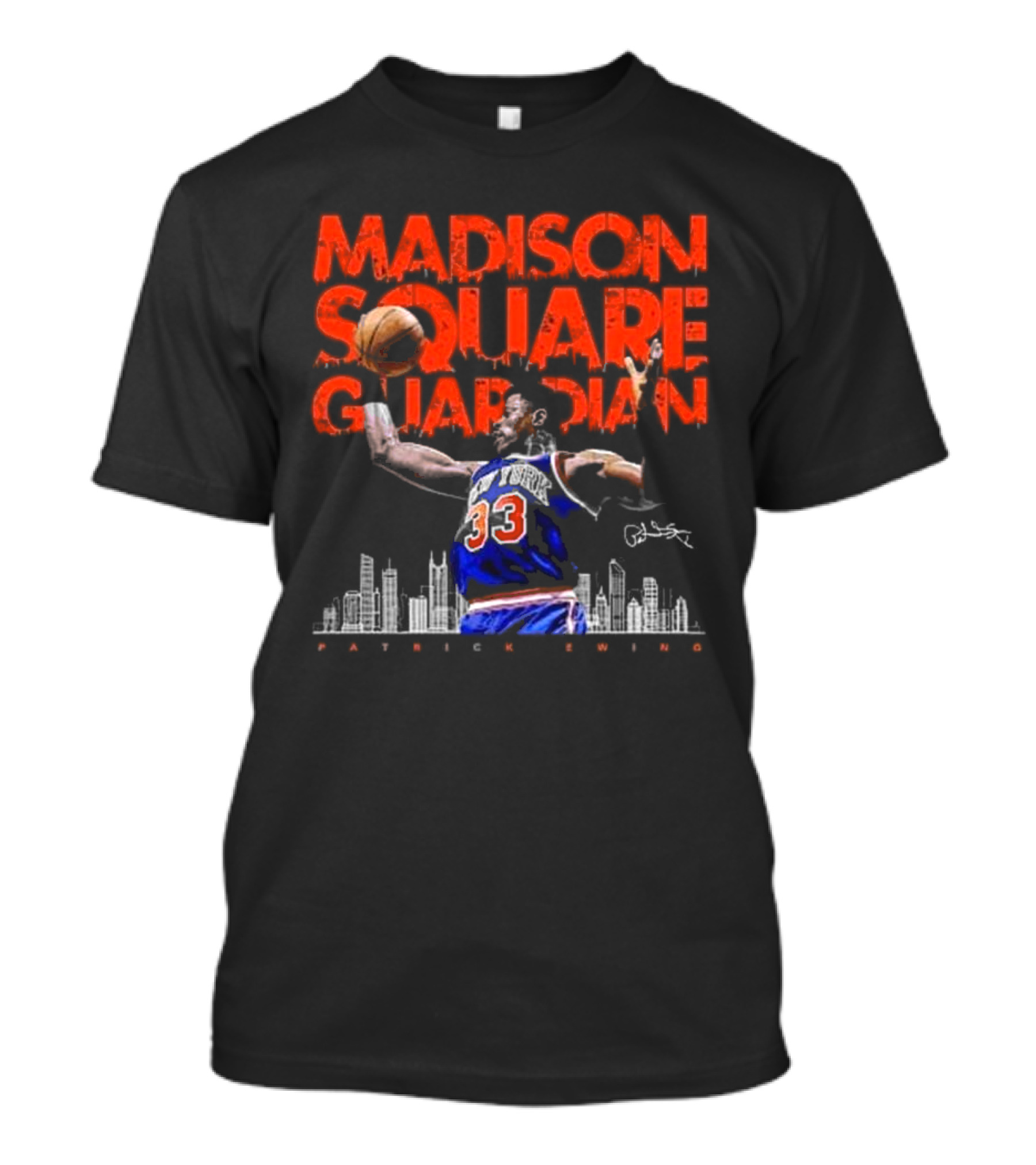 Patrick Ewing Madison Square Guardian New York Knicks Signature T-Shirt