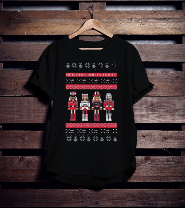 New England Patriots Nutcracker Holiday Sweater T-Shirt