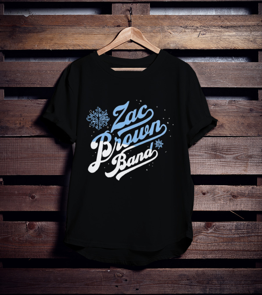 Zac Brown Band Snowflake Winter Black T-Shirt