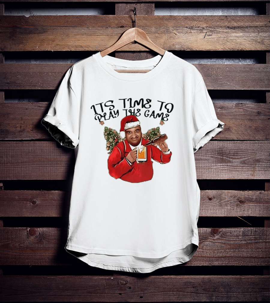 Marc Anderson It's Time To Play The Game Christmas Beer Santa T-Shirt
