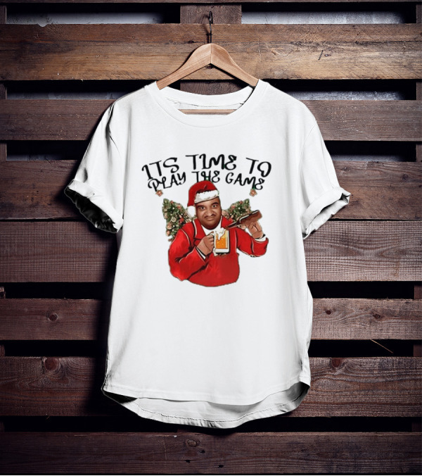 Marc Anderson It's Time To Play The Game Christmas Beer Santa T-Shirt