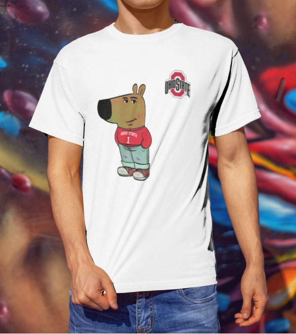 Ohio State Buckeyes Character In Red T-Shirt