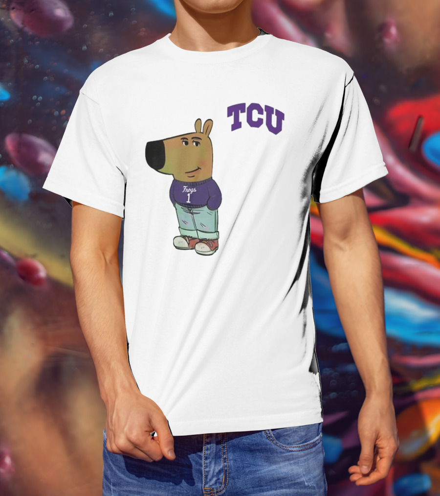 TCU Horned Frogs Chill Guy Cartoon Character In Frogs Jersey T-Shirt