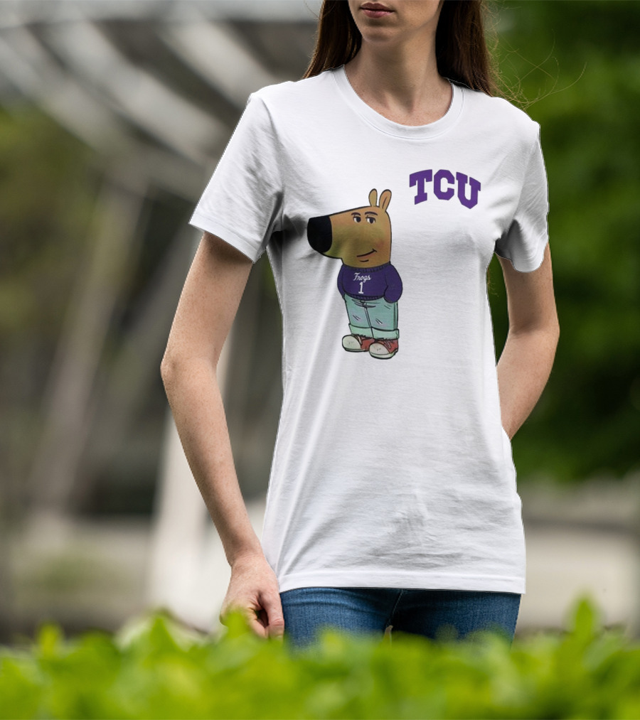 TCU Horned Frogs Chill Guy Cartoon Character In Frogs Jersey T-Shirt