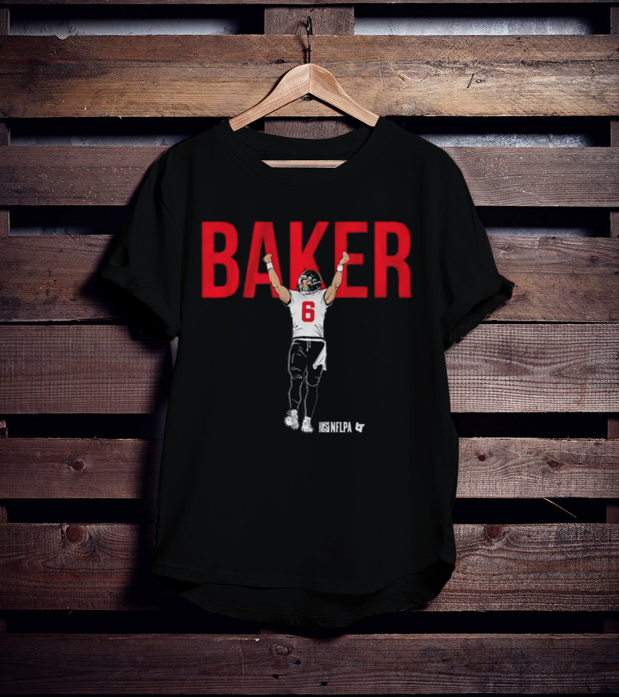 Baker NFLPA Celebration Number 6 Football Victory T-Shirt