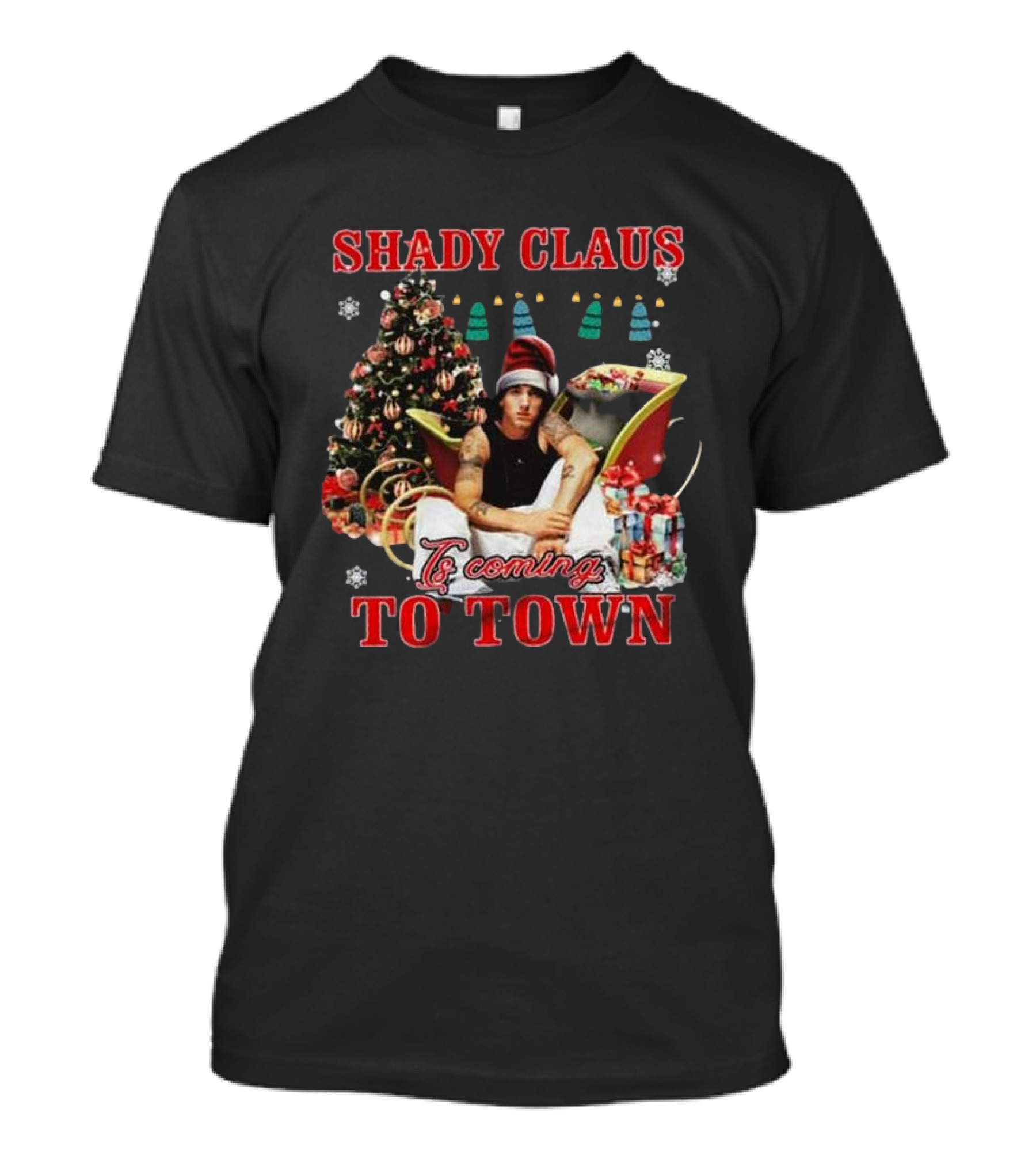 Shady Claus Is Coming To Town Eminem Christmas T-Shirt