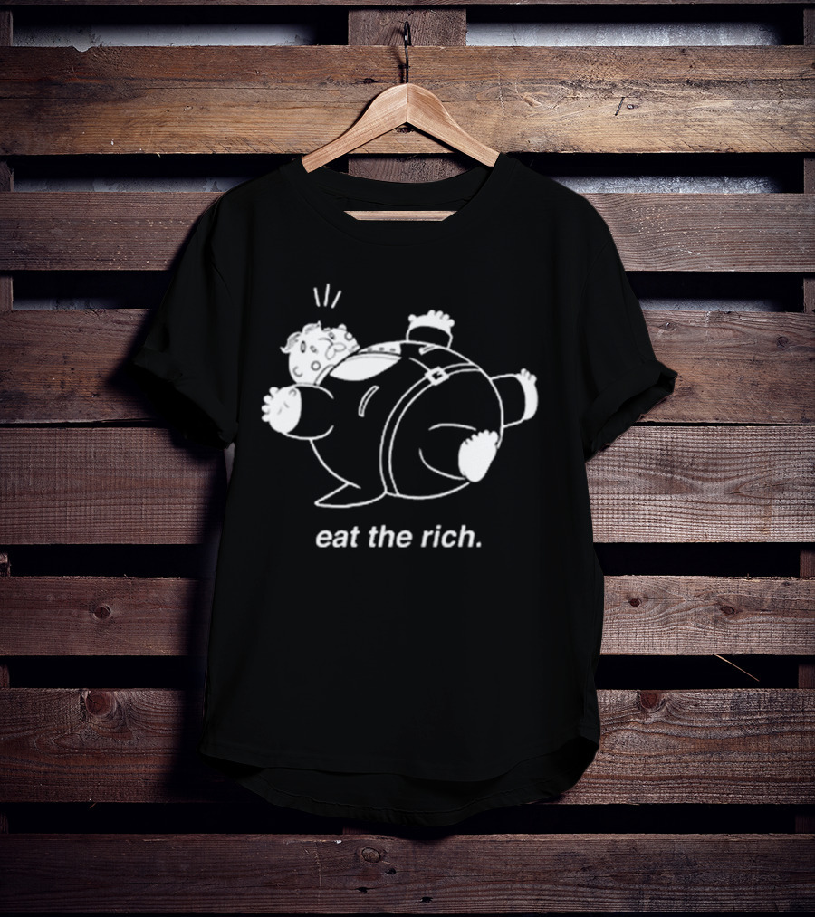Lameun Eat The Rich Cartoon Character T-Shirt