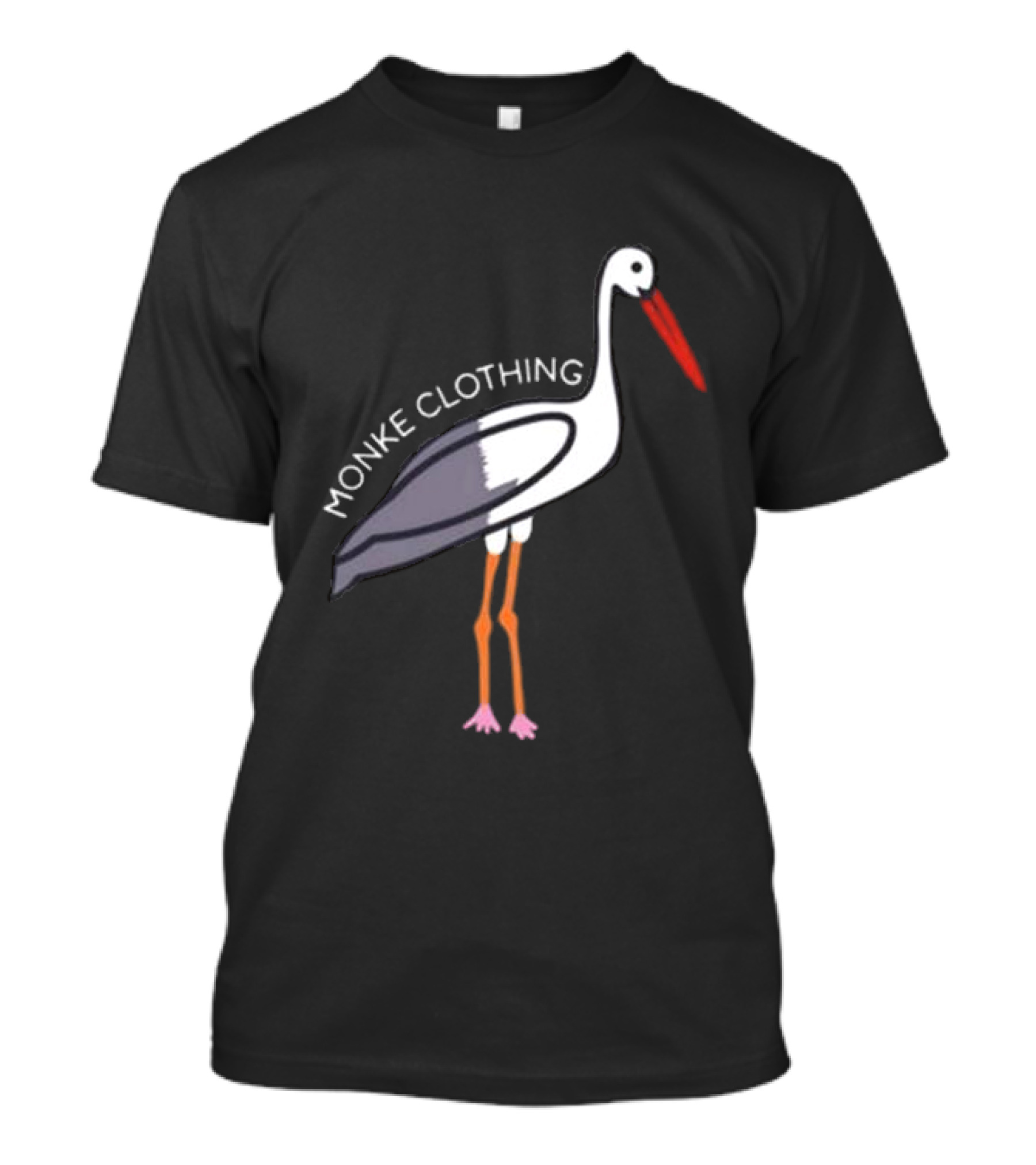 Monke Clothing Stork Woven Design With Stork T-Shirt