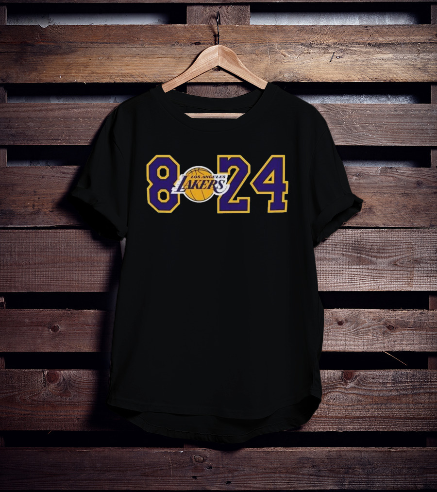 Los Angeles Lakers 8 24 Kobe Bryant NBA Wordmark T-Shirt