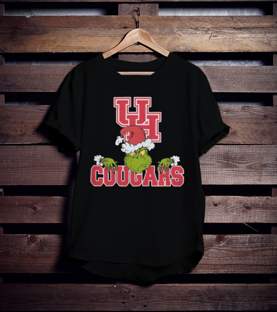 NCAA Houston Cougars Grinch Christmas T-Shirt