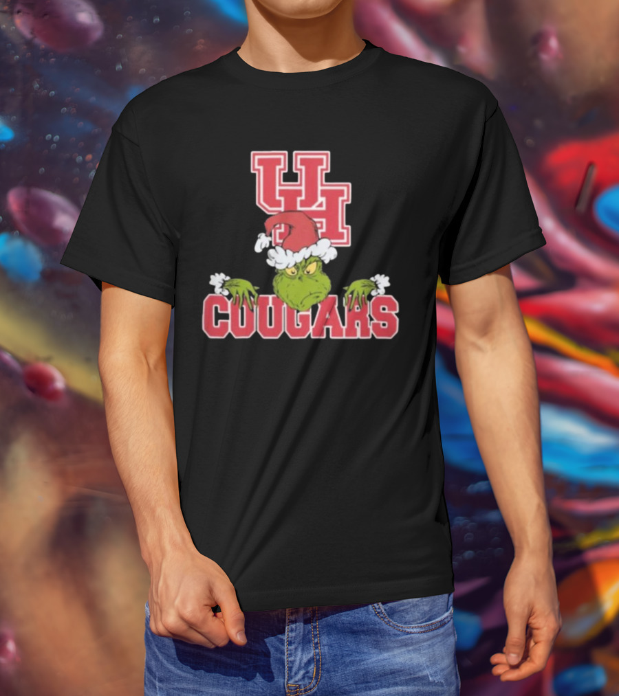 NCAA Houston Cougars Grinch Christmas T-Shirt