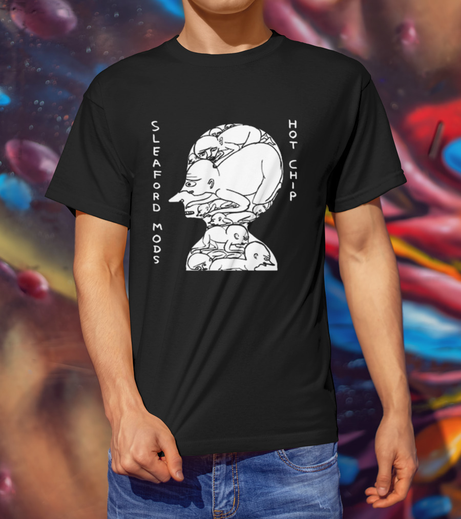 Sleaford Mods Hot Chip Abstract Figure Array T-Shirt