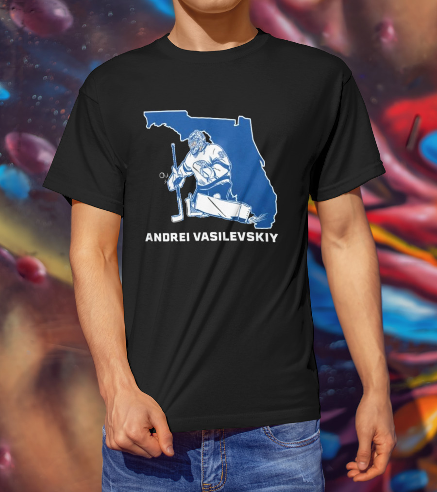Andrei Vasilevskiy Tampa Bay Hockey Florida Map T-Shirt