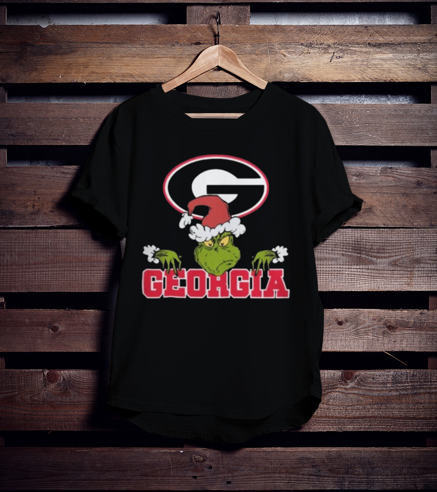 Georgia Bulldogs Grinch Christmas NCAA Football T-Shirt
