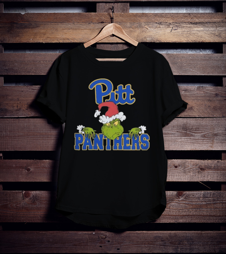 Pitt Panthers Grinch Christmas Football T-Shirt