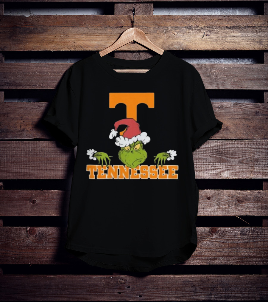 Tennessee Volunteers Grinch Christmas NCAA Football T-Shirt