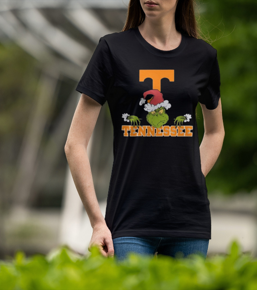 Tennessee Volunteers Grinch Christmas NCAA Football T-Shirt