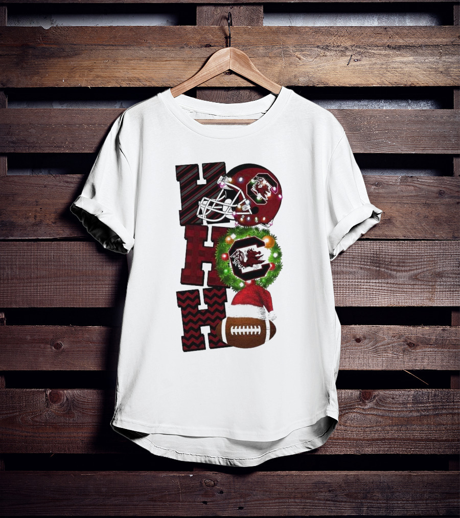 South Carolina Gamecocks Ho Ho Ho Christmas Football Game Day T-Shirt