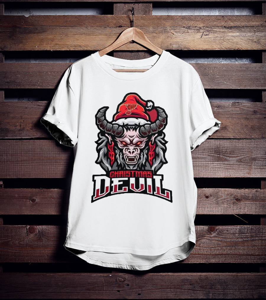 St. Louis Blues Krampus Christmas Devil NHL T-Shirt