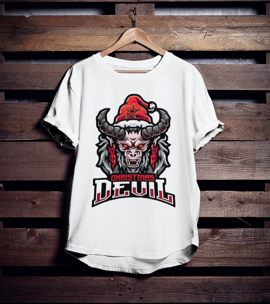 Dallas Stars NHL Krampus Christmas Devil Hockey T-Shirt
