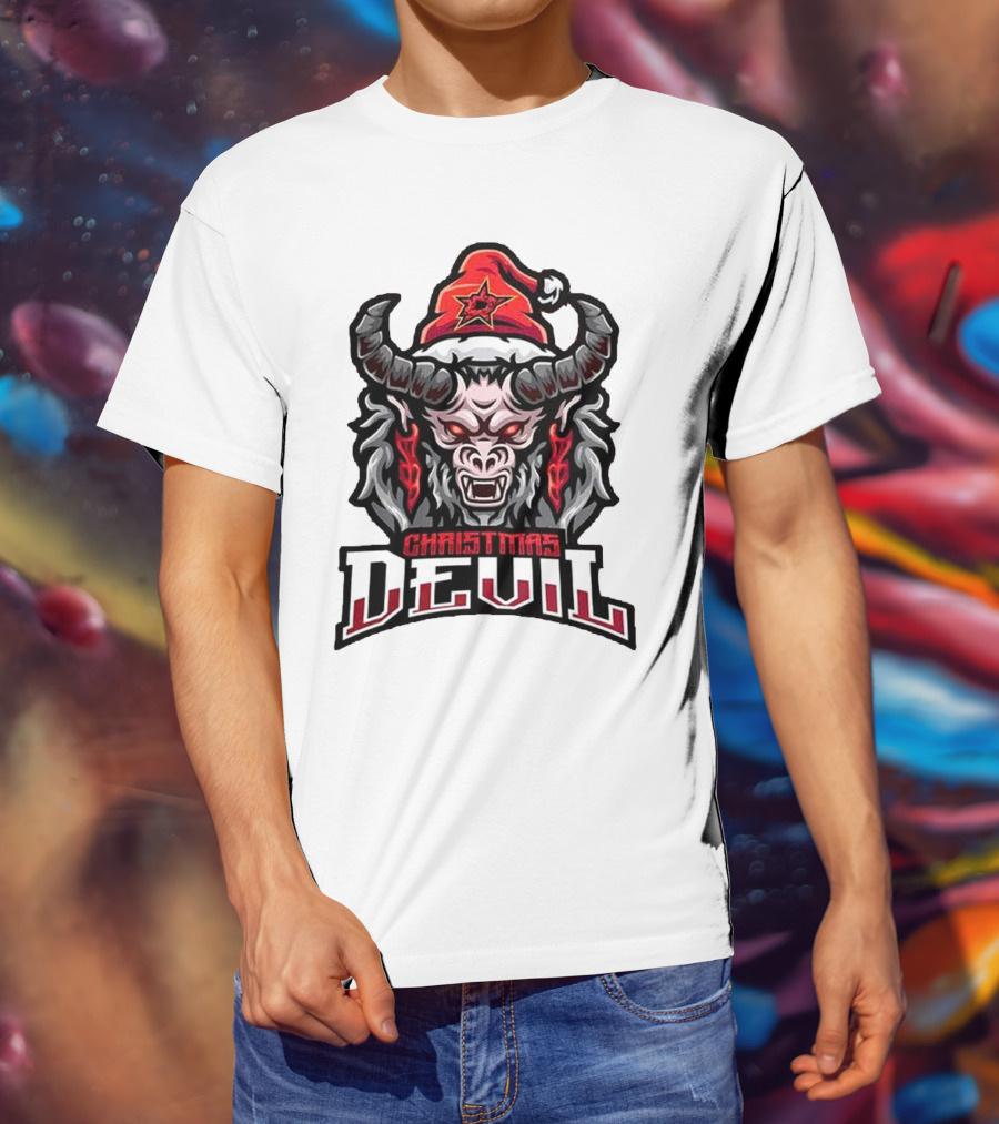 Dallas Stars NHL Krampus Christmas Devil Hockey T-Shirt