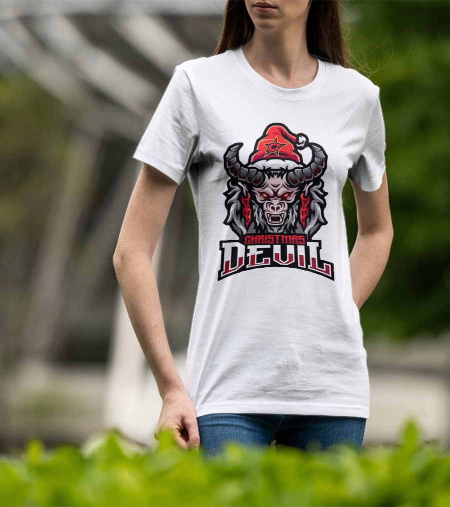 Dallas Stars NHL Krampus Christmas Devil Hockey T-Shirt