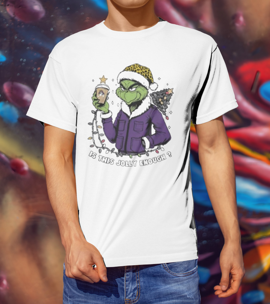 East Carolina Pirates Grinch Is This Jolly Enough Merry Christmas Santa Coffee Cup T-Shirt