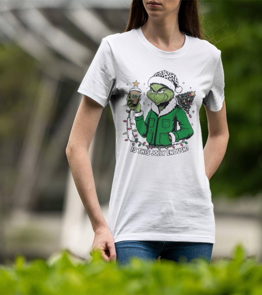 Marshall Thundering Herd Santa Grinch Is This Jolly Enough Merry Christmas T-Shirt