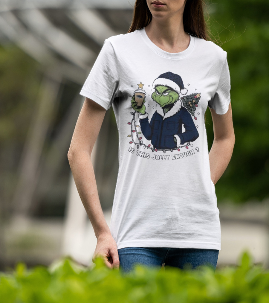 Nevada Wolf Pack Santa Grinch Is This Jolly Enough Merry Christmas T-Shirt
