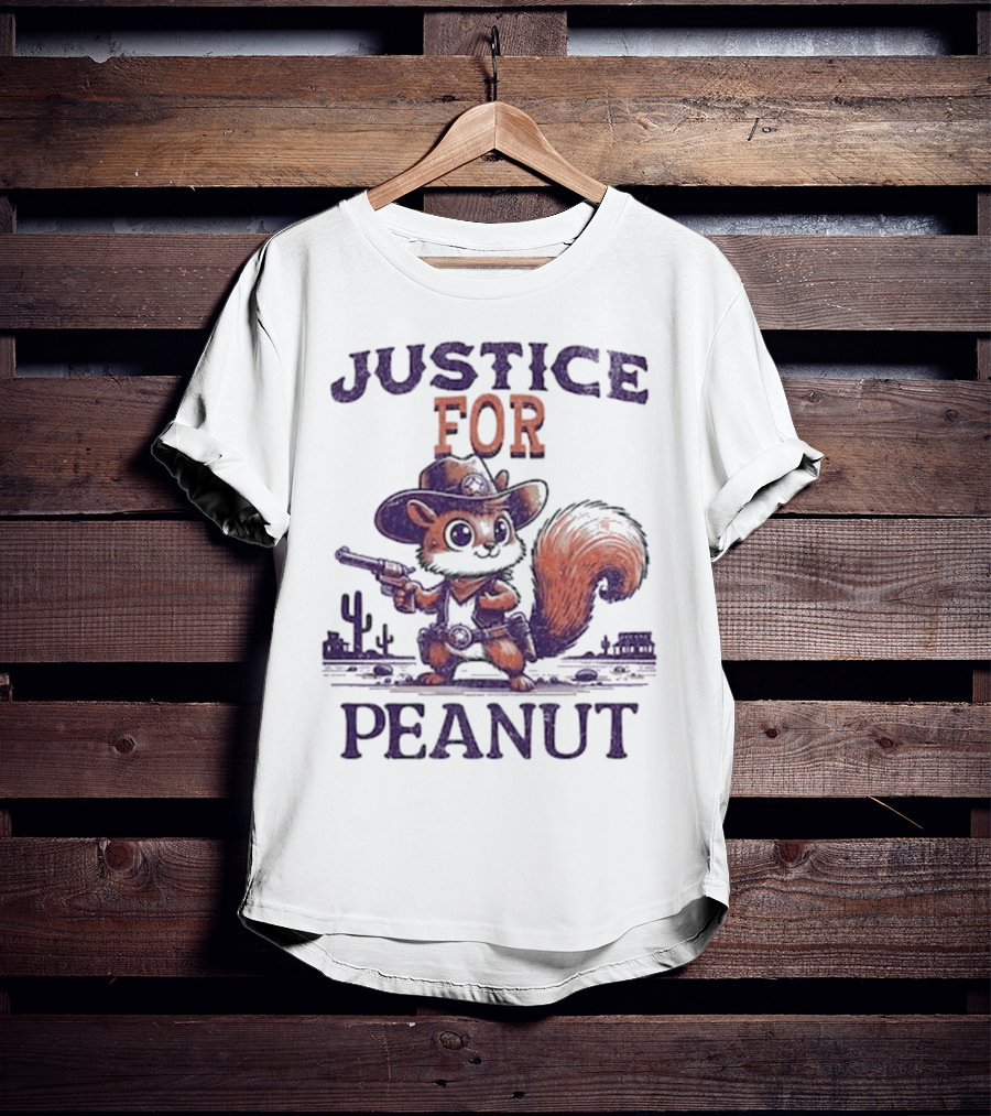 Justice For Peanut The Cowboy Squirrel T-Shirt