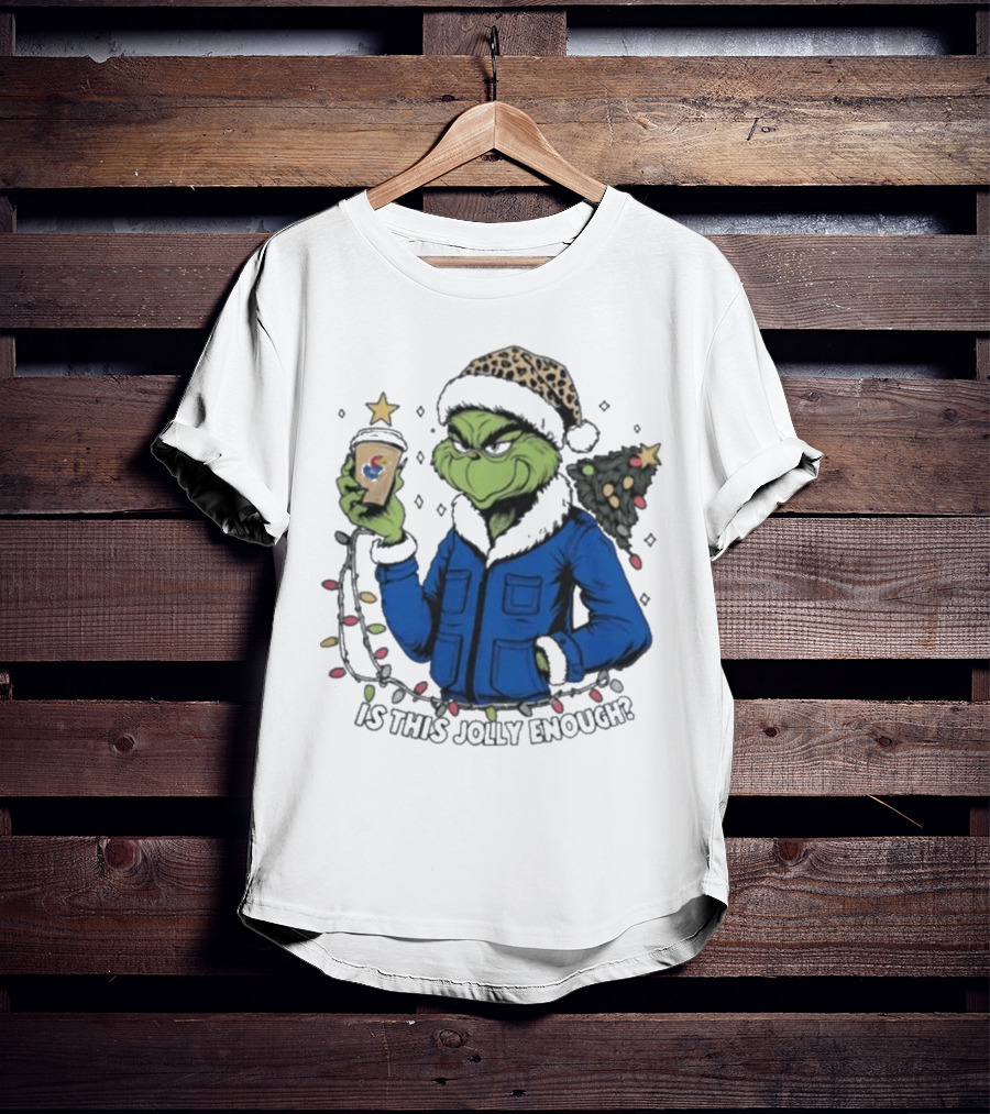 Kansas Jayhawks Grinch Is This Jolly Enough Merry Christmas T-Shirt