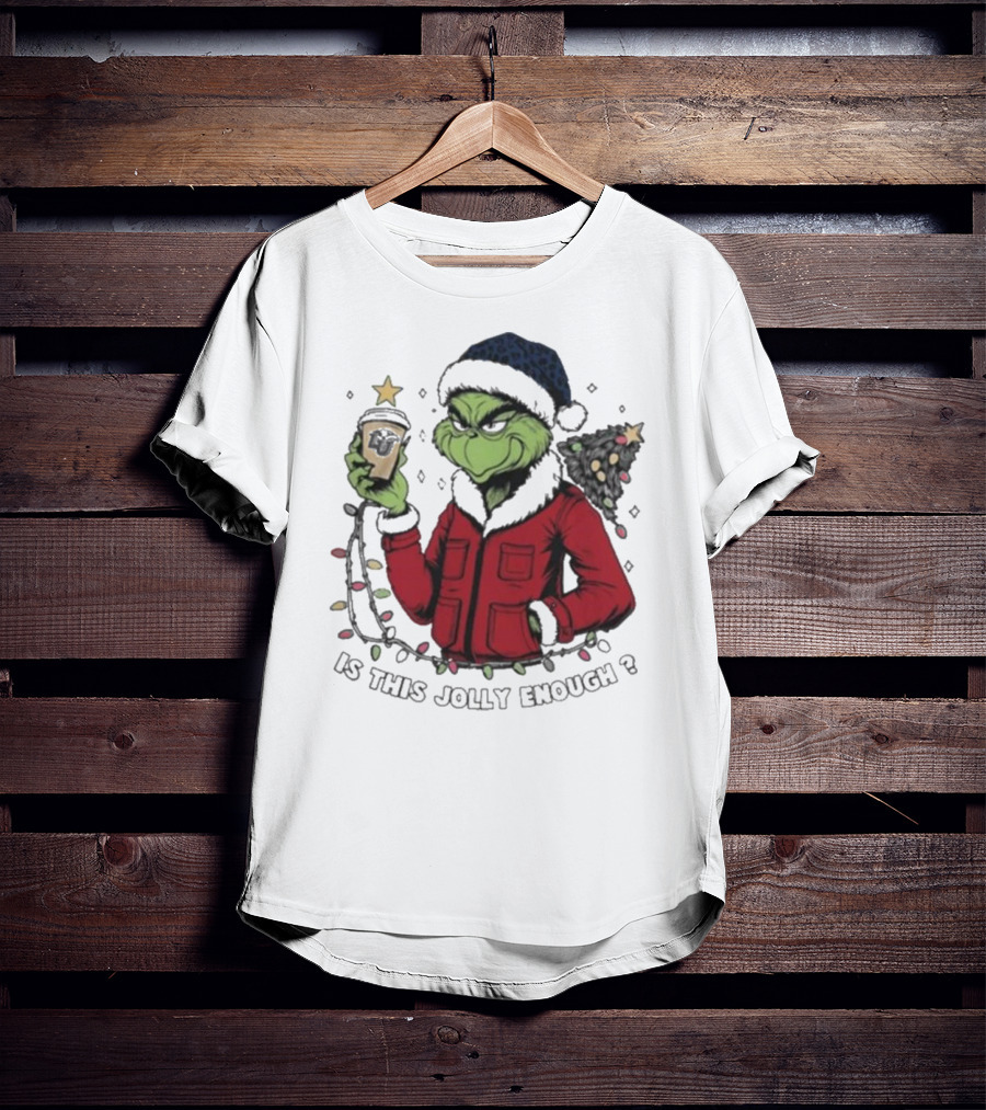 Liberty Flames Grinch Christmas Is This Jolly Enough Merry Christmas T-Shirt