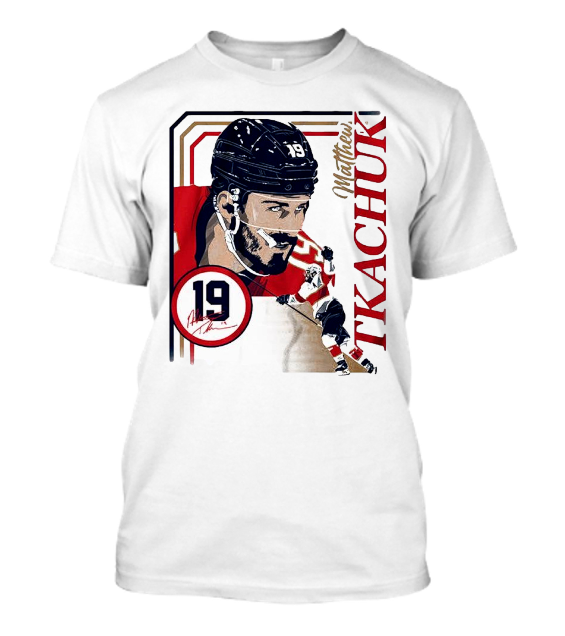 Matthew Tkachuk Number 19 Collage Frame Hockey T-Shirt