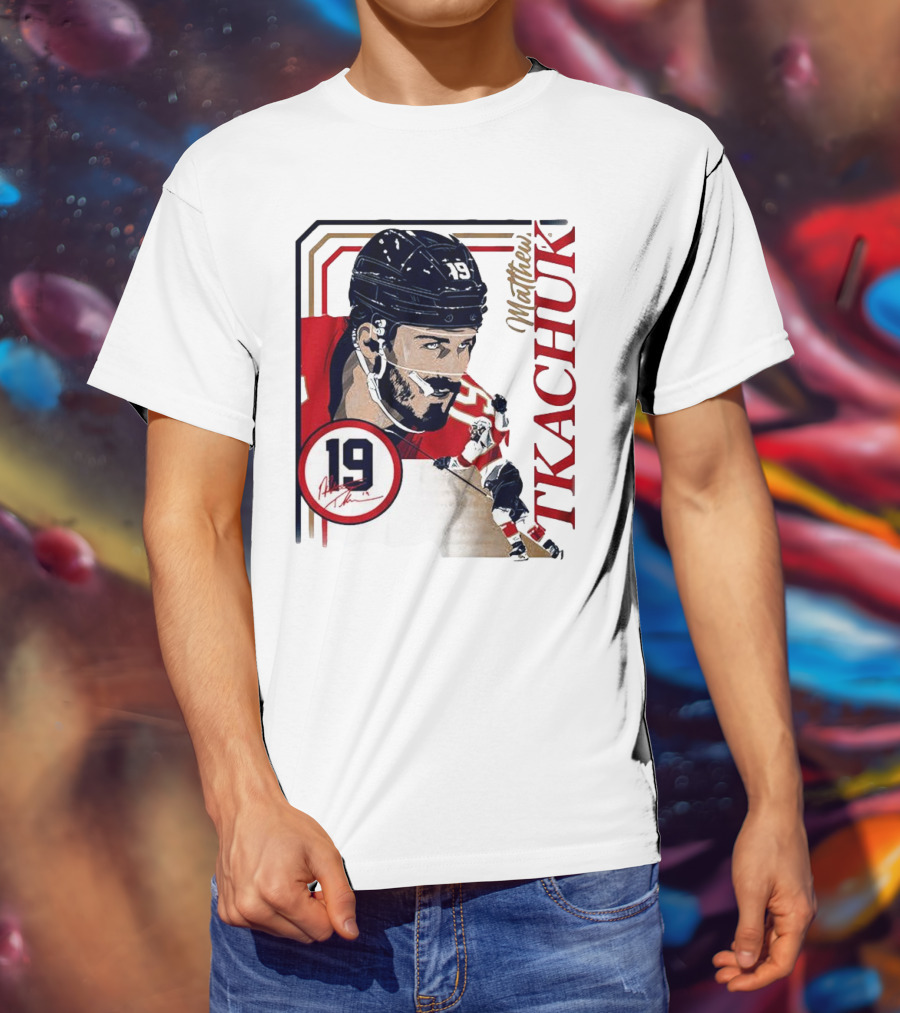 Matthew Tkachuk Number 19 Collage Frame Hockey T-Shirt