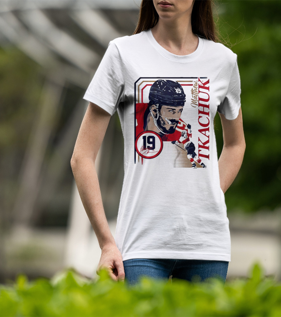 Matthew Tkachuk Number 19 Collage Frame Hockey T-Shirt