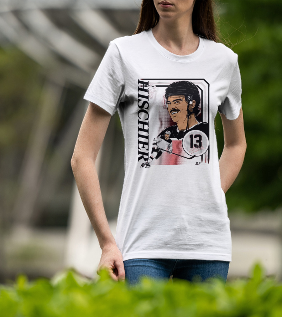 Nico Hischier Collage Frame Number 13 Hockey T-Shirt