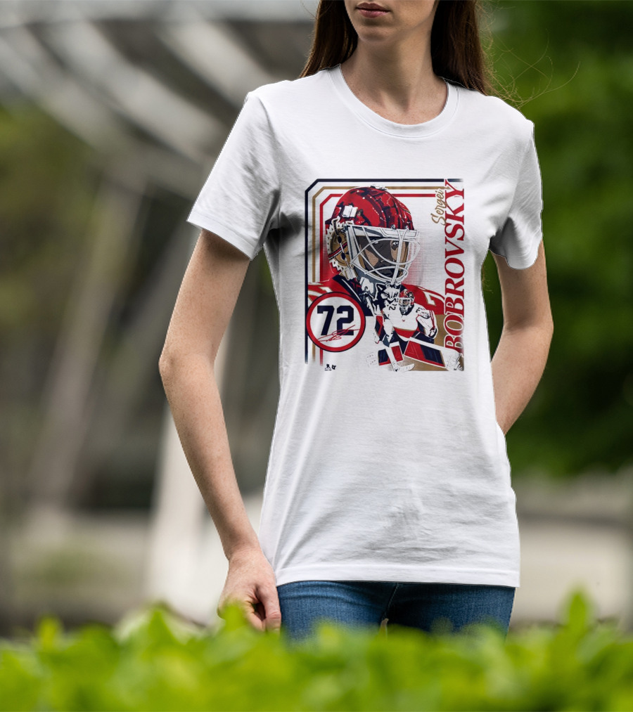 Sergei Bobrovsky 72 Collage Frame Hockey Goalie Mask Action Pose T-Shirt