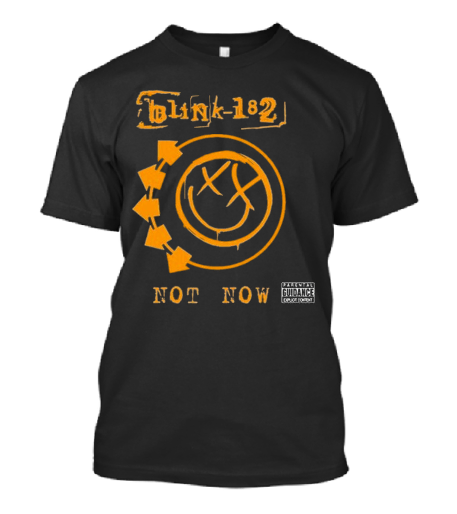 Blink-182 Not Now Greatest Hits Album Parental Advisory Smiley T-Shirt