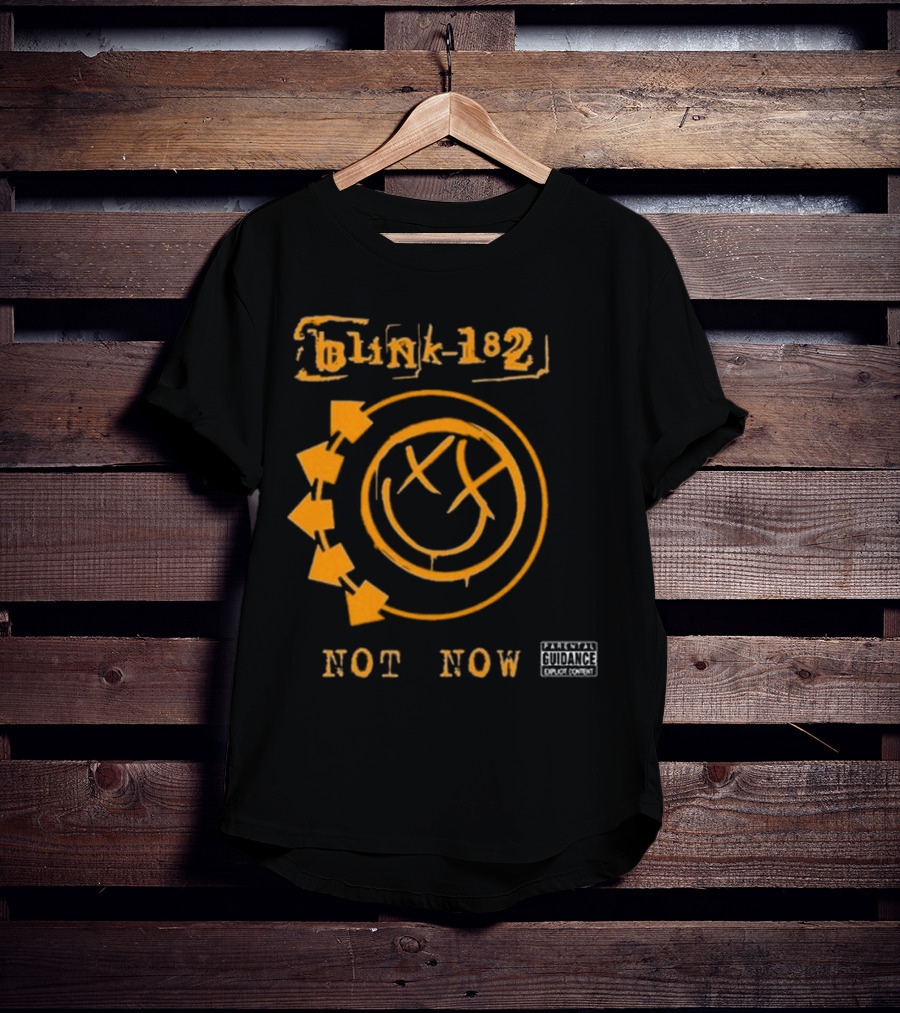Blink-182 Not Now Greatest Hits Album Parental Advisory Smiley T-Shirt