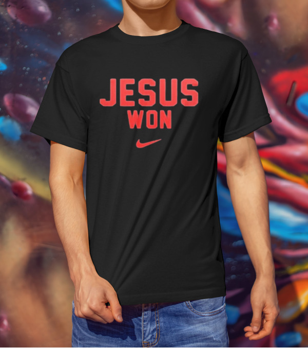 Jesus Won Just Here To Give God Glory Ohio State Buckeyes T-Shirt