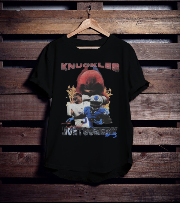 Knuckles Montgomery Detroit Lions 5 Football T-Shirt