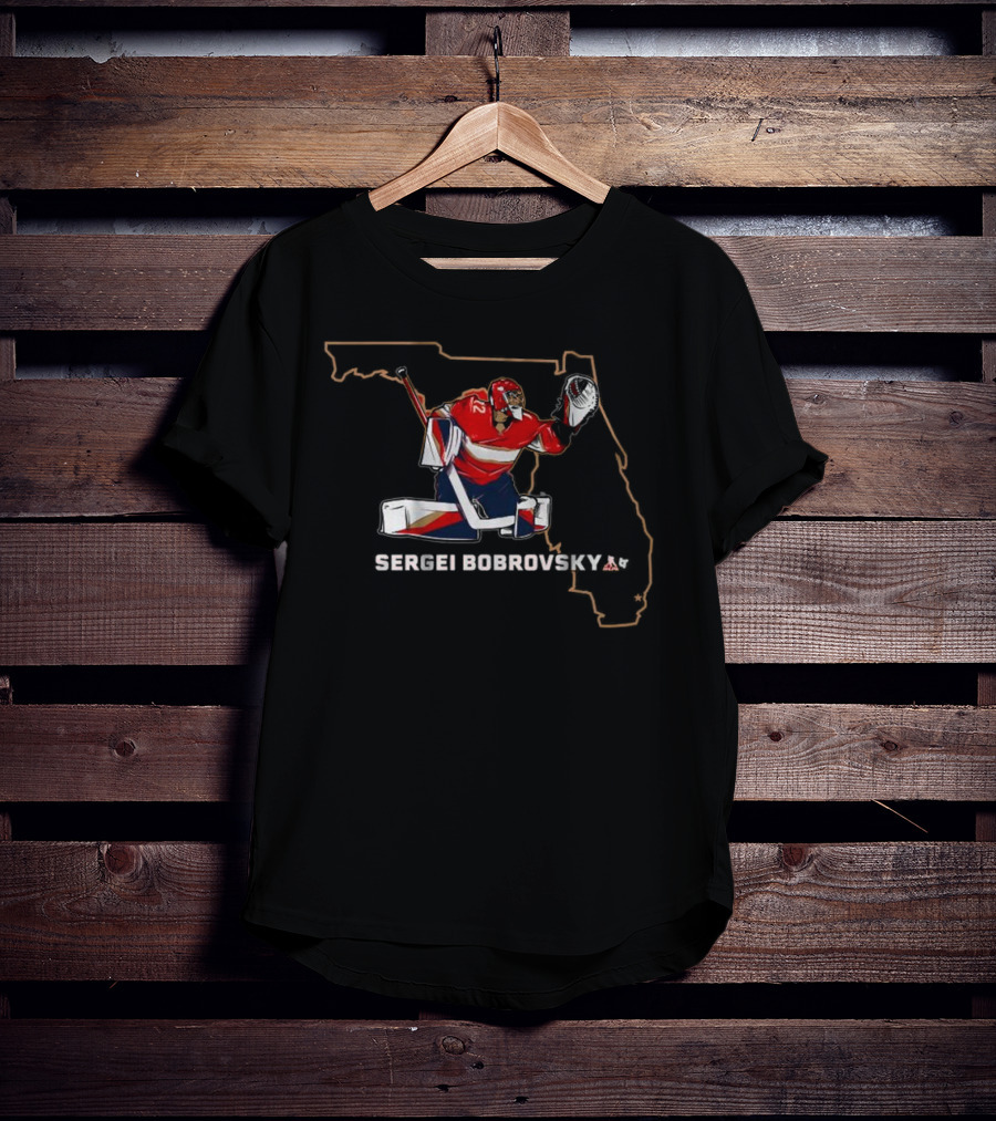 Sergei Bobrovsky Florida Hockey Goalie Star T-Shirt