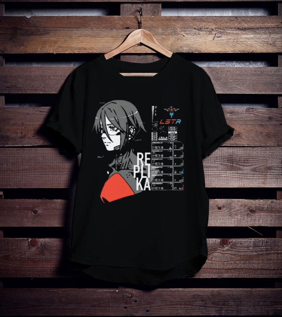 REPLIKA LSTR Wake Up Signalis Character Profile Black T-Shirt