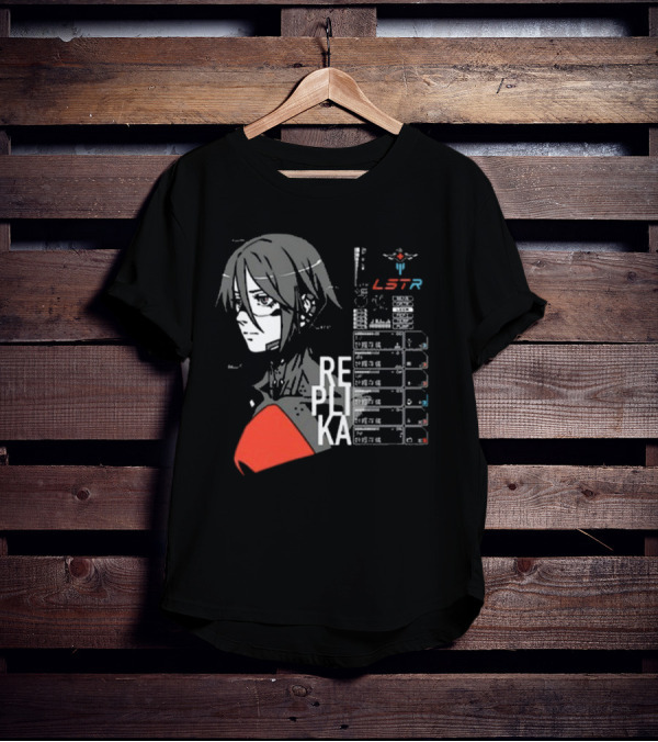 REPLIKA LSTR Wake Up Signalis Character Profile Black T-Shirt
