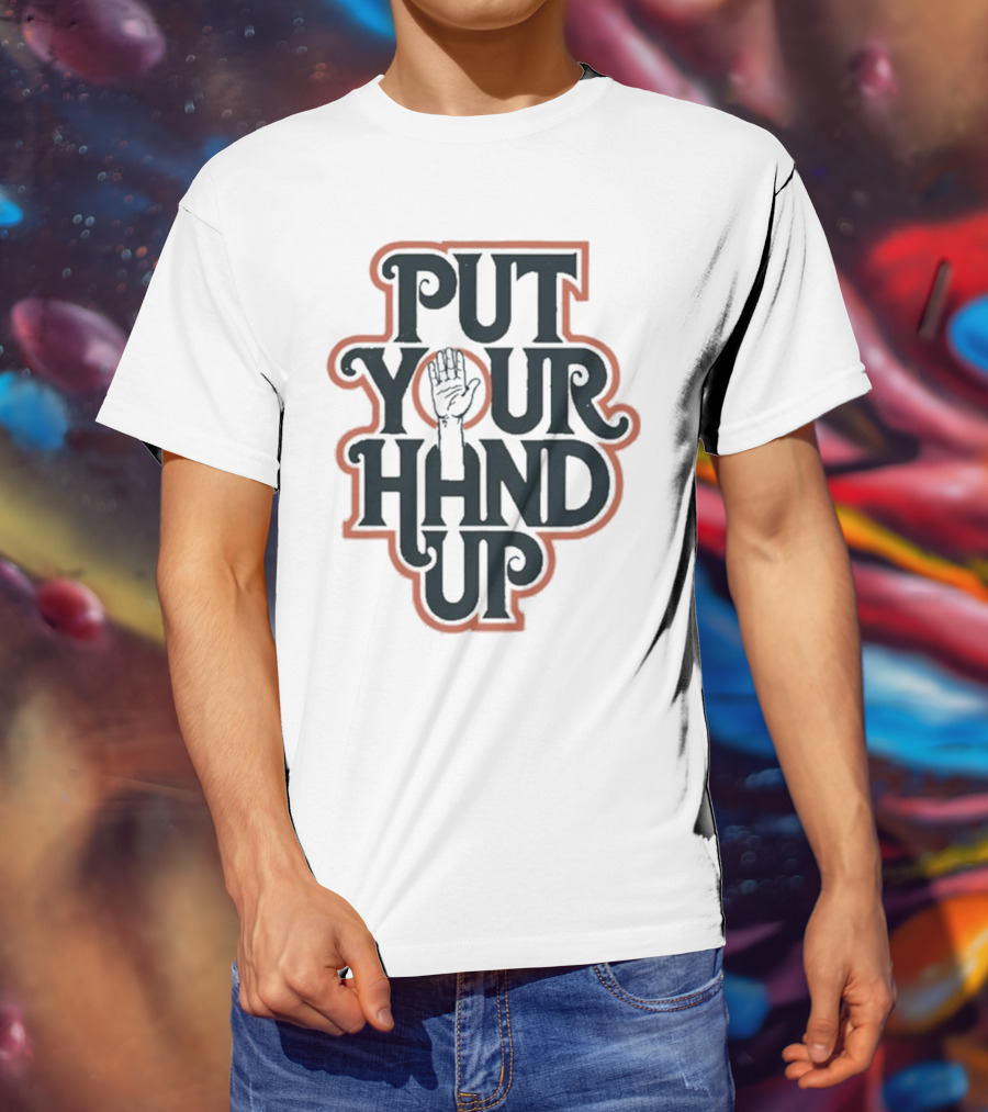 Put Your Hand Up Bacon Bros White T-Shirt