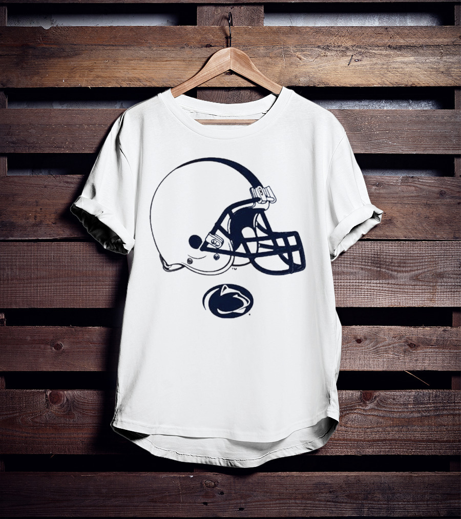 Penn State Football Nittany Lions White Helmet T-Shirt
