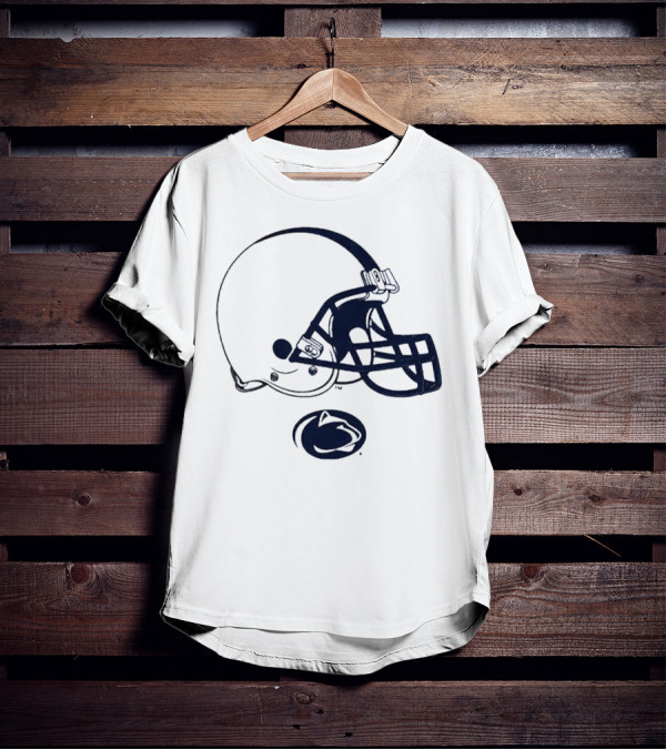 Penn State Football Nittany Lions White Helmet T-Shirt